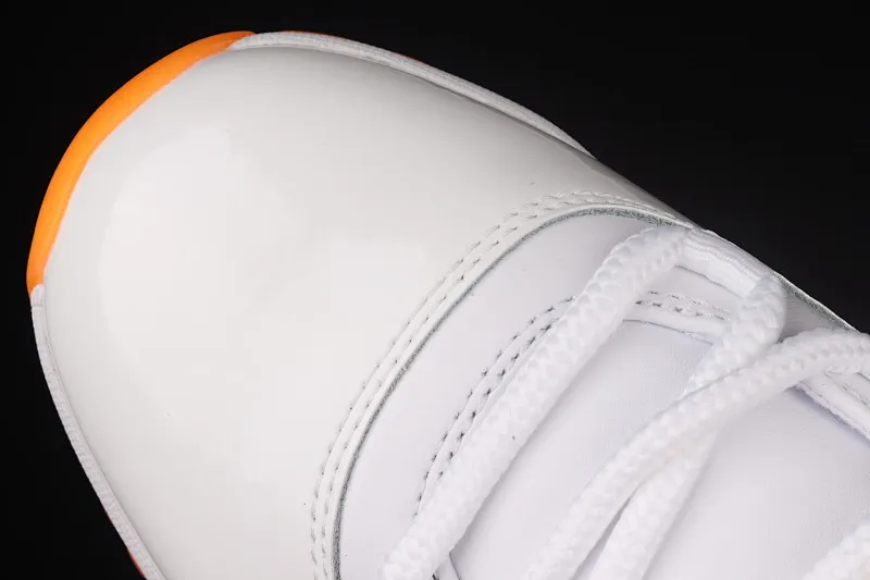 All categories Air Jordan Jordan series basketball shoes Air Jordan 11 Z version Air Jordan 11 Bright Citus AJ11 Joe 11 white orange low-top basketball shoes first layer genuine carbon AH7860-139